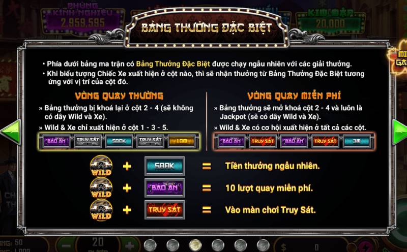 Lợi dụng biểu tượng Wild và Xe Wild